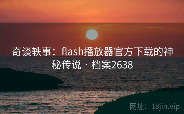 奇谈轶事：flash播放器官方下载的神秘传说 · 档案2638