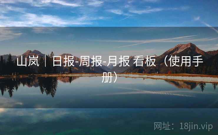 山岚｜日报-周报-月报 看板（使用手册）