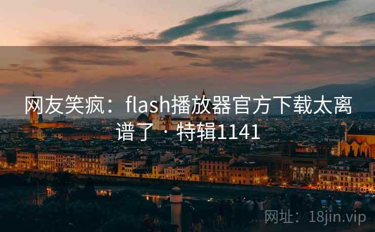 网友笑疯：flash播放器官方下载太离谱了 · 特辑1141